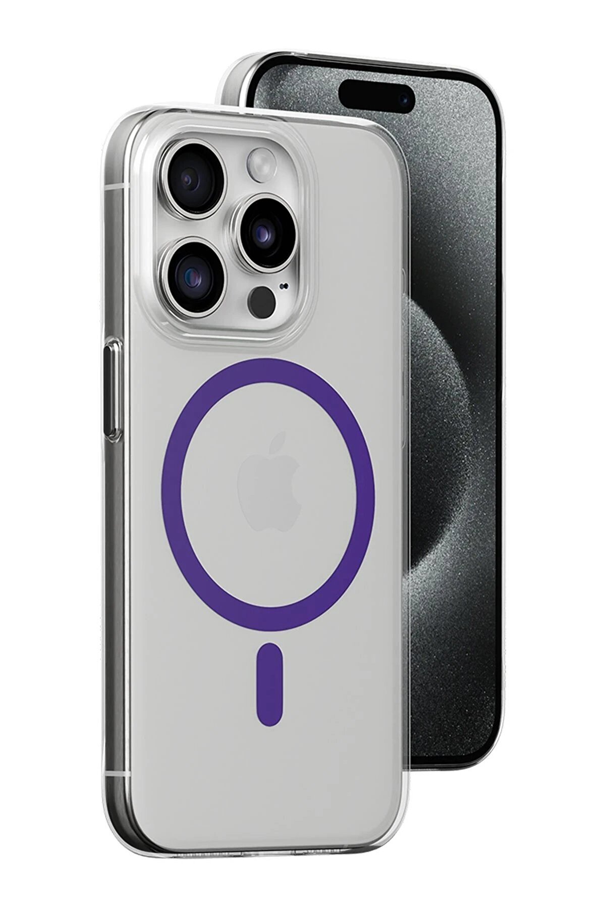 CepteToptan iPhone 14 Pro Max Kılıf Bubble Magsafe Kapak - Mor - DROPX5148-2642