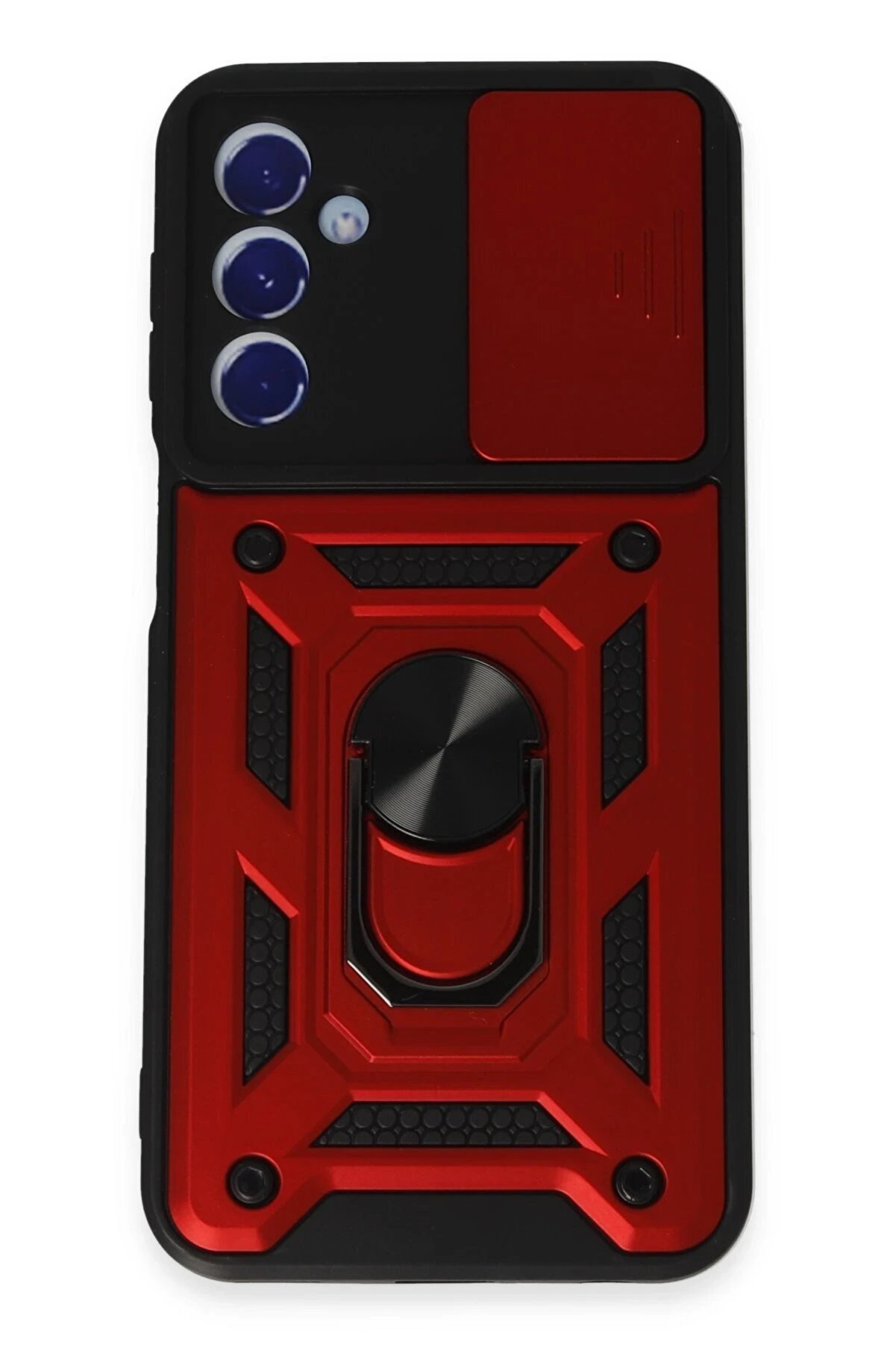 CepteToptan Samsung Galaxy M34 5G Kılıf Pars Lens Y&uuml;z&uuml;kl&uuml; Silikon - Kırmızı - DROPX9482-4939