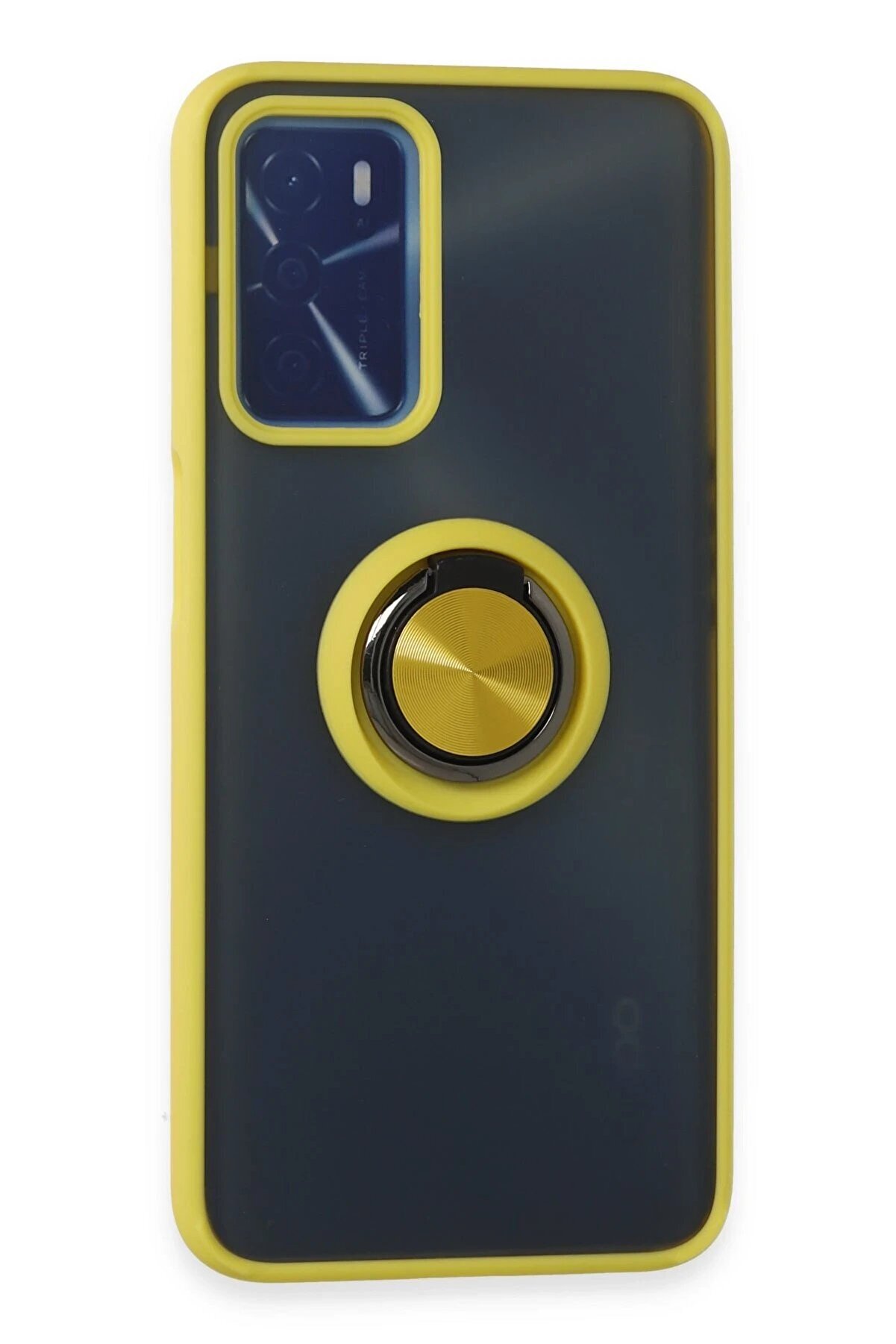 CepteToptan Oppo A16 Kılıf Montreal Y&uuml;z&uuml;kl&uuml; Silikon Kapak - Sarı - DROPX7938-7413