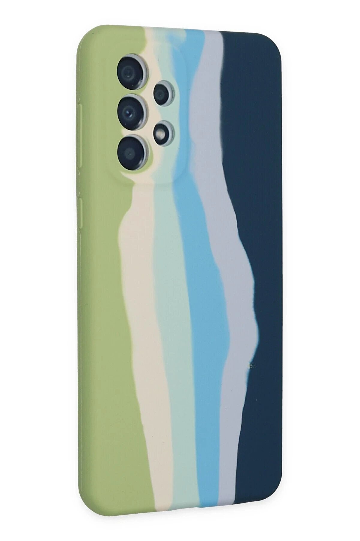 Samsung Galaxy A53 5G Kılıf Ebruli̇ Lansman Si̇li̇kon - Yeşi̇l-Koyu Yeşi̇l - Dropx7571-6974