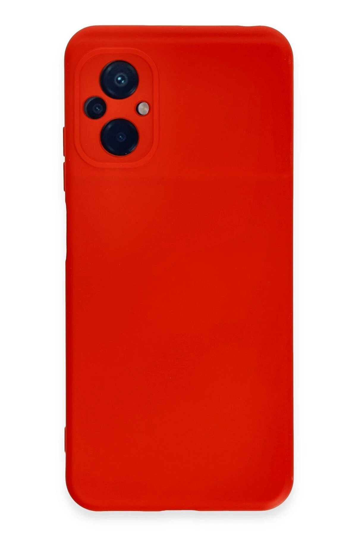 CepteToptan Xiaomi Poco M5 Kılıf Nano i&ccedil;i Kadife Silikon - Kırmızı - DROPX1335-5942