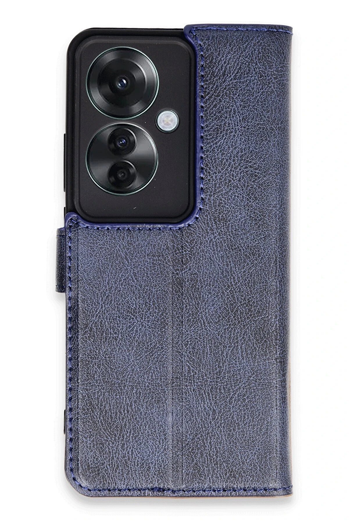 CepteToptan Oppo Reno 11F Kılıf Trend S Plus Kapaklı Kılıf - Lacivert - DROPX2236-8839