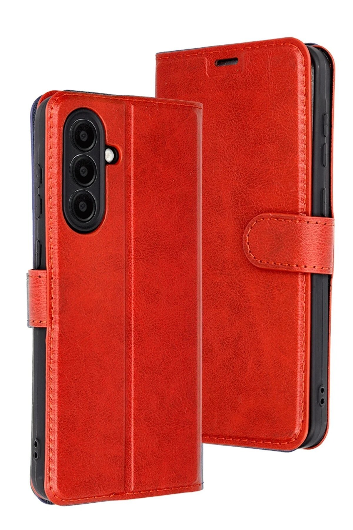 CepteToptan Samsung Galaxy A26 Kılıf Trend S Plus Kapaklı Kılıf - Kırmızı - DROPX8251-7401