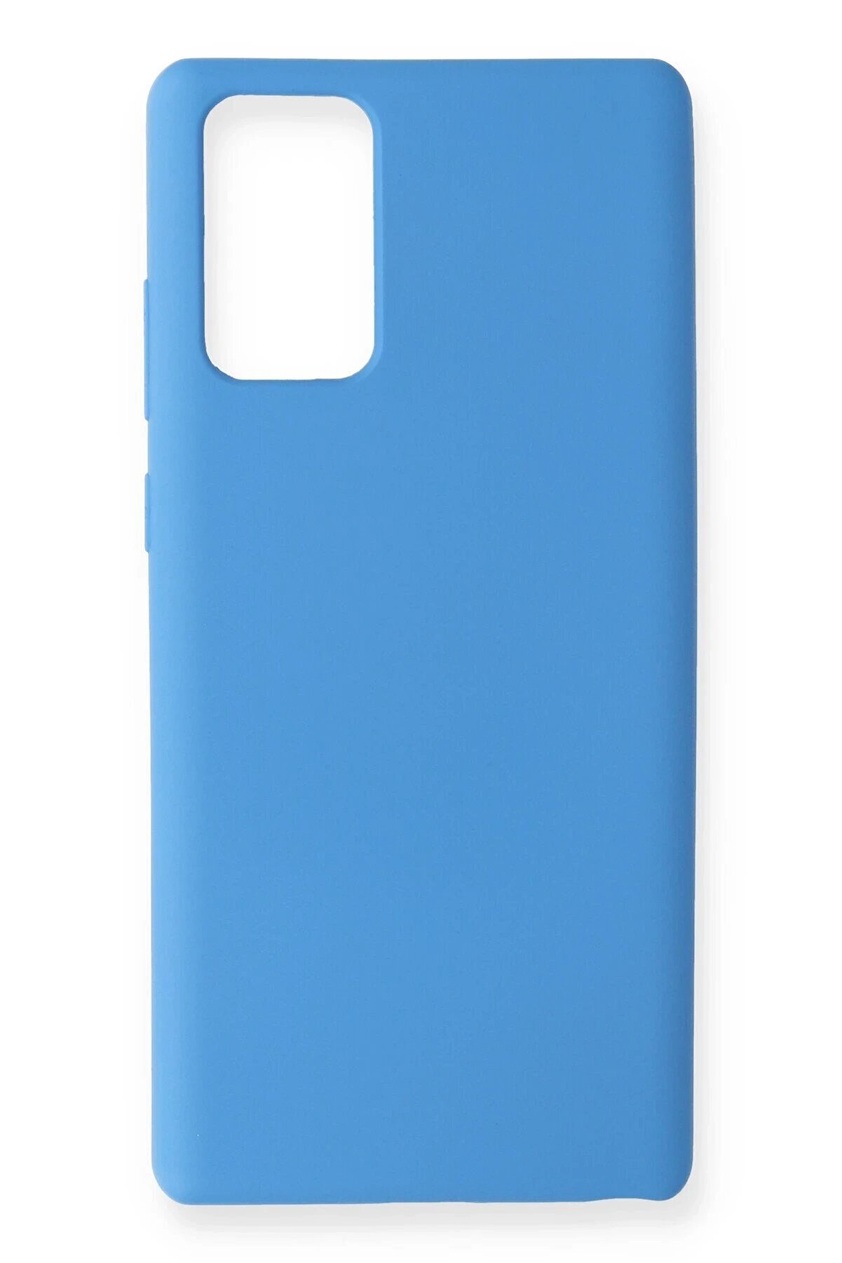 CepteToptan Samsung Galaxy Note 20 Kılıf Nano i&ccedil;i Kadife Silikon - Mavi - DROPX7622-3122