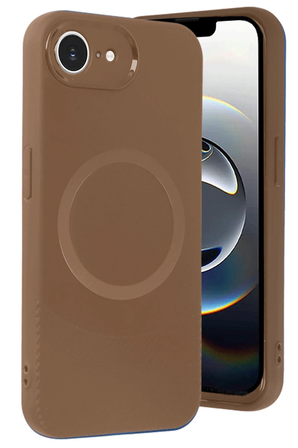 CepteToptan iPhone 16E Kılıf Maya Karbon Kapak - Kahverengi - DROPX4870-4511