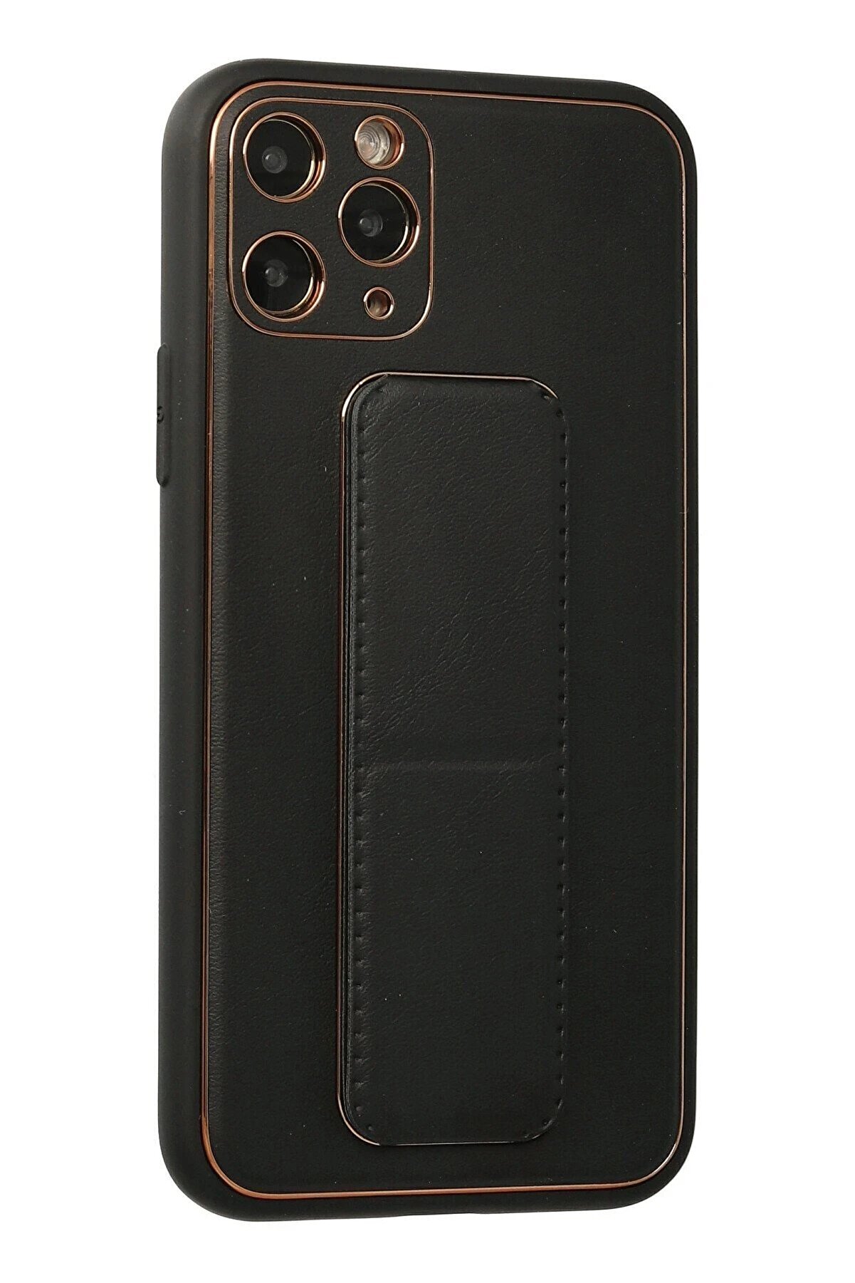 İphone 11 Pro Kılıf Coco Deri̇ Standlı Kapak - Si̇yah - Dropx3411-4898