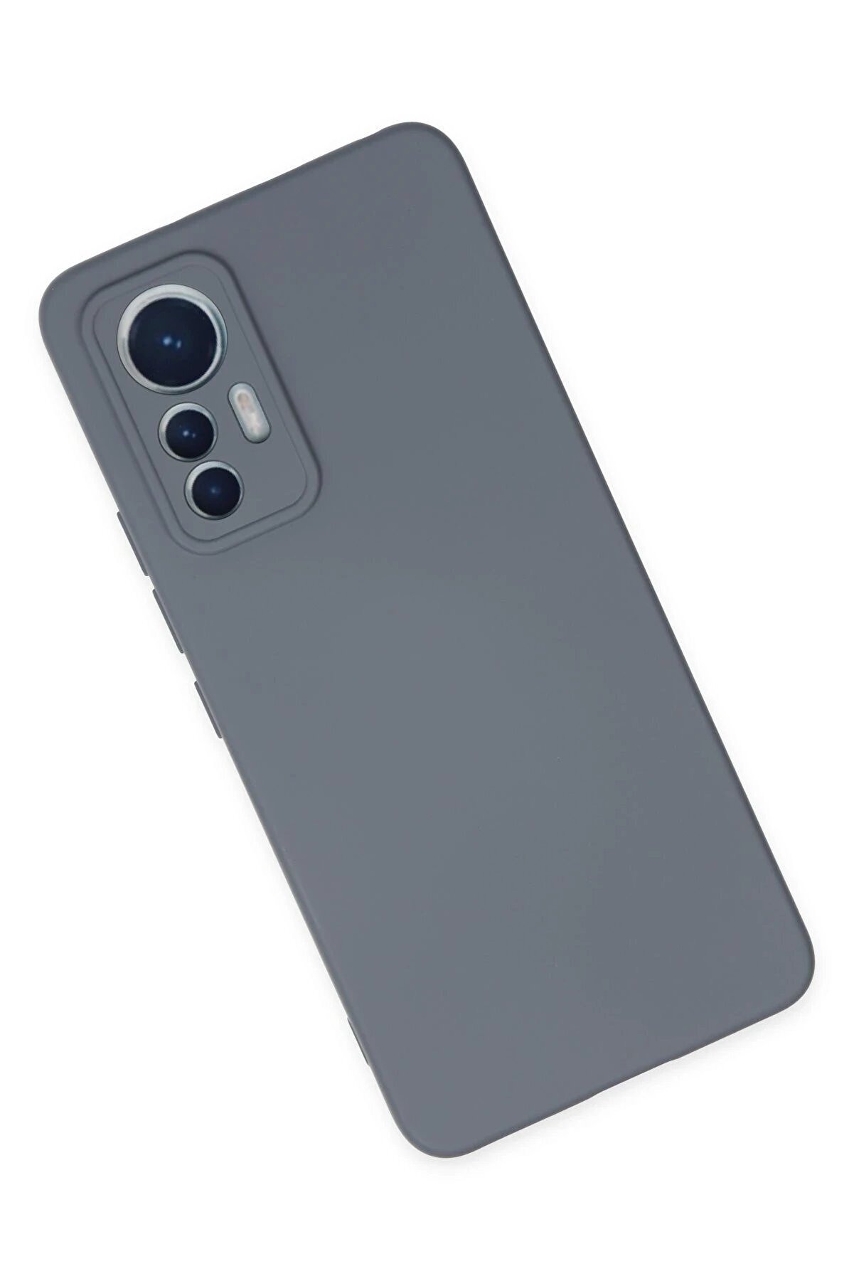 Xi̇aomi̇ Mi̇ 12 Li̇te Kılıf Nano İçi̇ Kadi̇fe Si̇li̇kon - Gri̇ - Dropx4679-3408