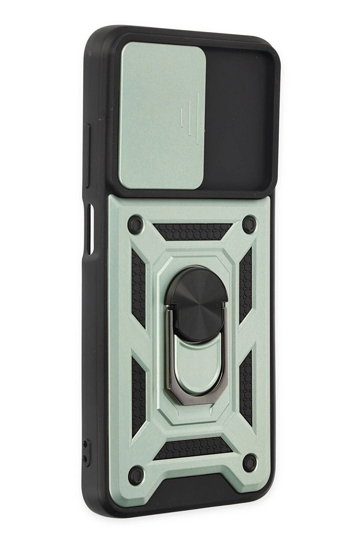 Newface Xi̇aomi̇ Redmi̇ 10 2022 Kılıf Pars Lens Yüzüklü Si̇li̇kon - Yeşi̇l