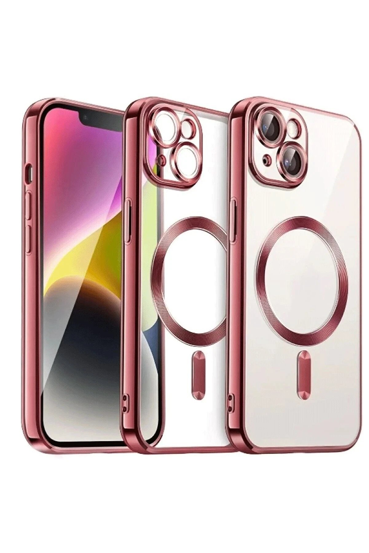 CepteToptan iPhone 13 Kılıf Kross Magneticsafe Kapak - Kırmızı - DROPX2496-7159