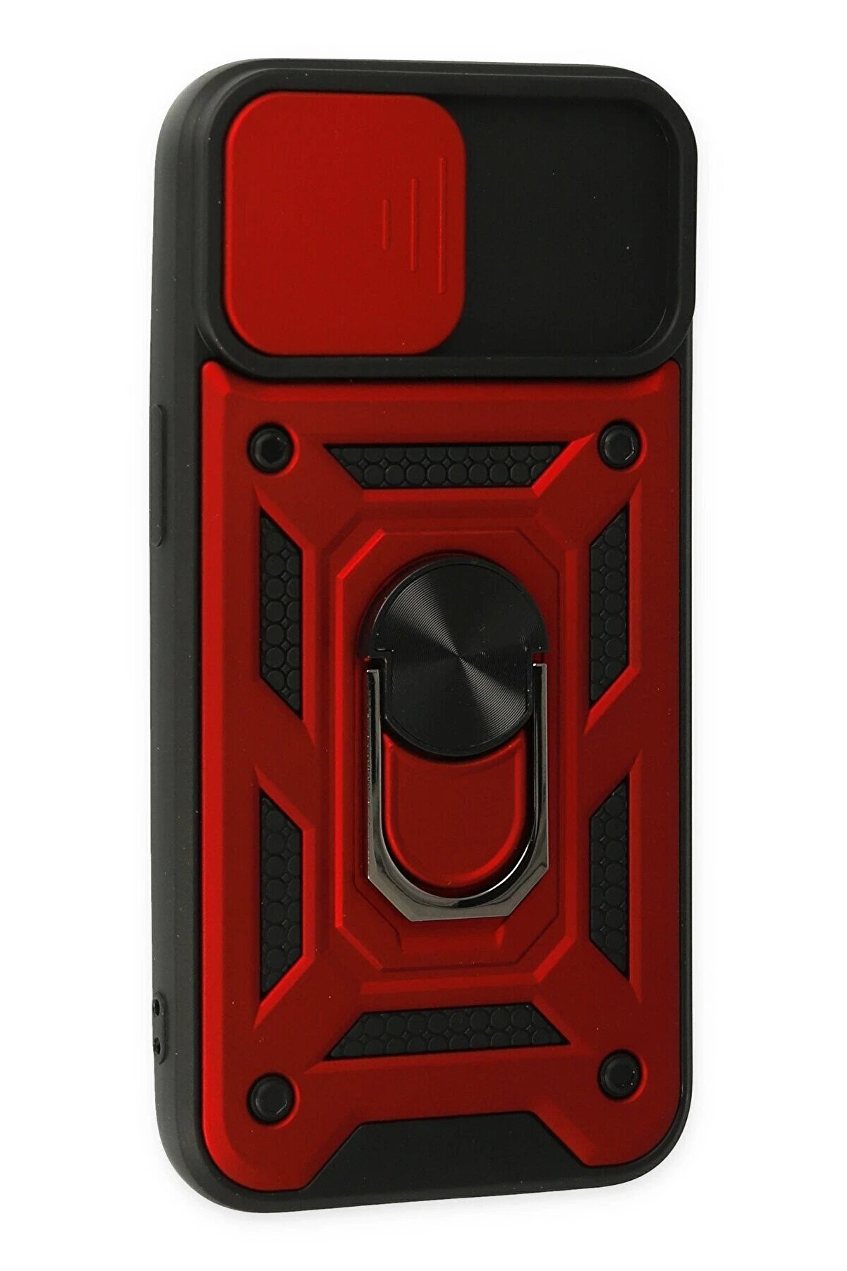 İphone 14 Kılıf Pars Lens Y&uuml;z&uuml;kl&uuml; Si̇li̇kon - Kırmızı - Dropx7023-5275