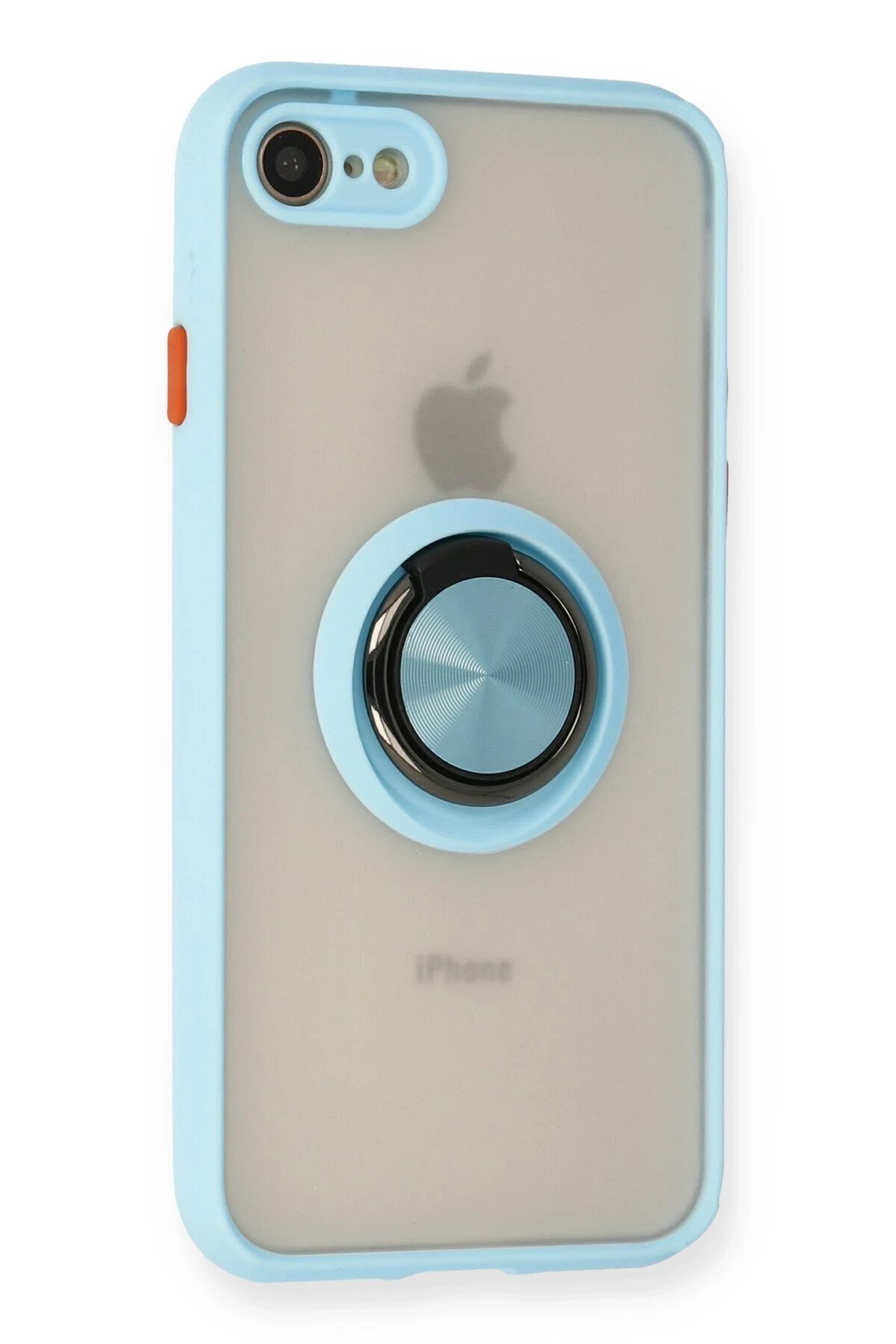 İphone 7 Kılıf Montreal Y&uuml;z&uuml;kl&uuml; Si̇li̇kon Kapak - Buz Mavi̇ - Dropx5556-2715