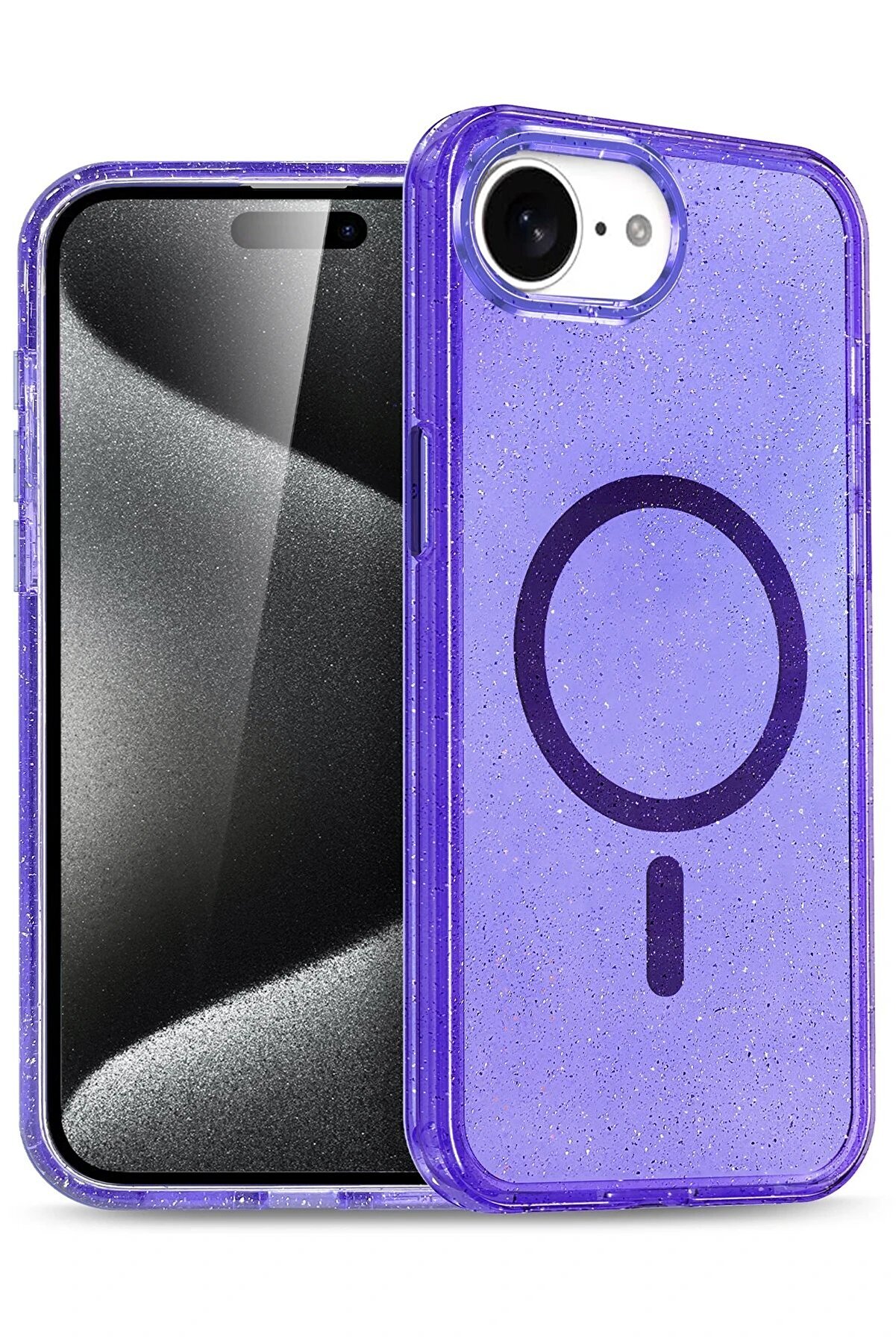 CepteToptan Apple iPhone 16E Star Magsafe Kapak - Mor - DROPX7239-7168