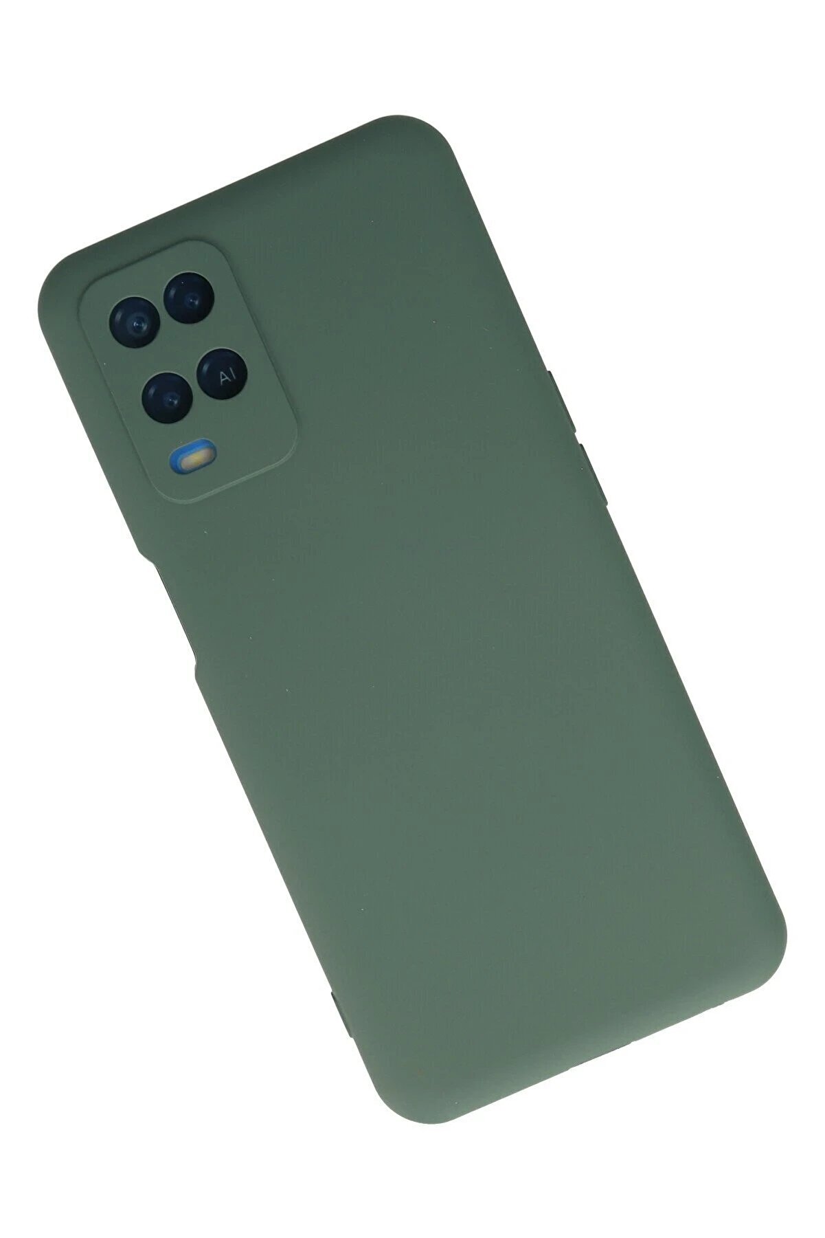 Oppo A54 4G Kılıf Nano İçi̇ Kadi̇fe Si̇li̇kon - Koyu Yeşi̇l - Dropx1385-7416