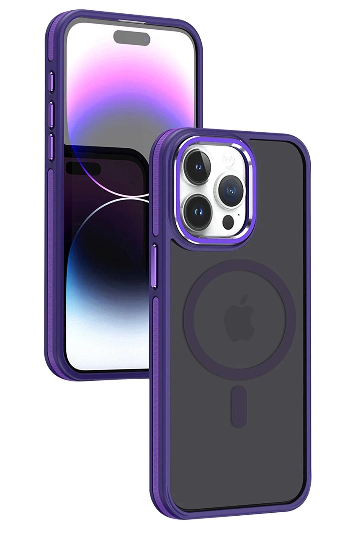 CepteToptan iPhone 15 Pro Winner Magsafe Kapak - Derin Mor - DROPX7238-2591