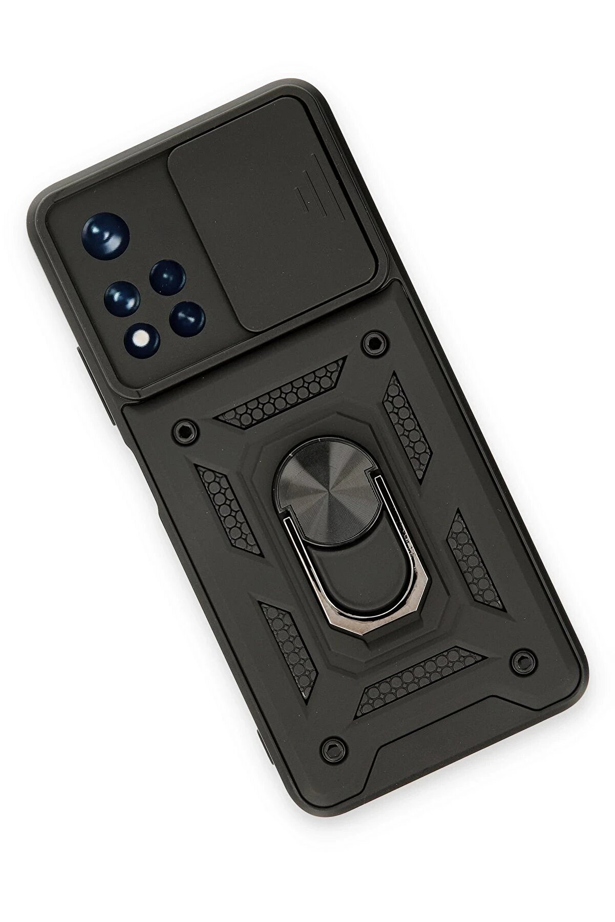 CepteToptan Xiaomi Redmi Note 11T Kılıf Pars Lens Y&uuml;z&uuml;kl&uuml; Silikon - Siyah - DROPX2555-4028