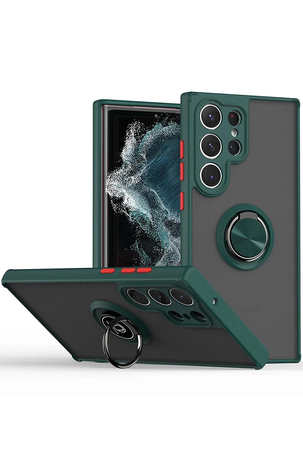 CepteToptan Samsung Galaxy S25 Ultra Kılıf Montreal Y&uuml;z&uuml;kl&uuml; Silikon Kapak - Yeşil - DROPX4024-5528