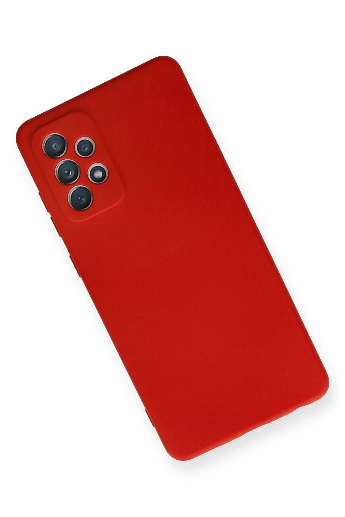 Samsung Galaxy A72 Kılıf Nano İ&ccedil;i̇ Kadi̇fe Si̇li̇kon - Kırmızı - Dropx1281-5560