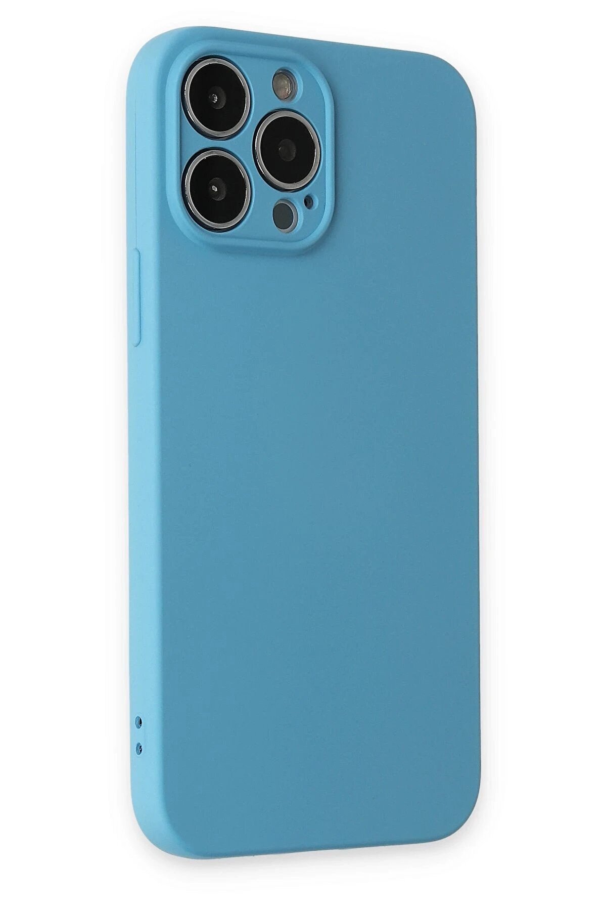 İphone 13 Pro Max Kılıf Nano İçi̇ Kadi̇fe Si̇li̇kon - Mavi̇ - Dropx1869-4121