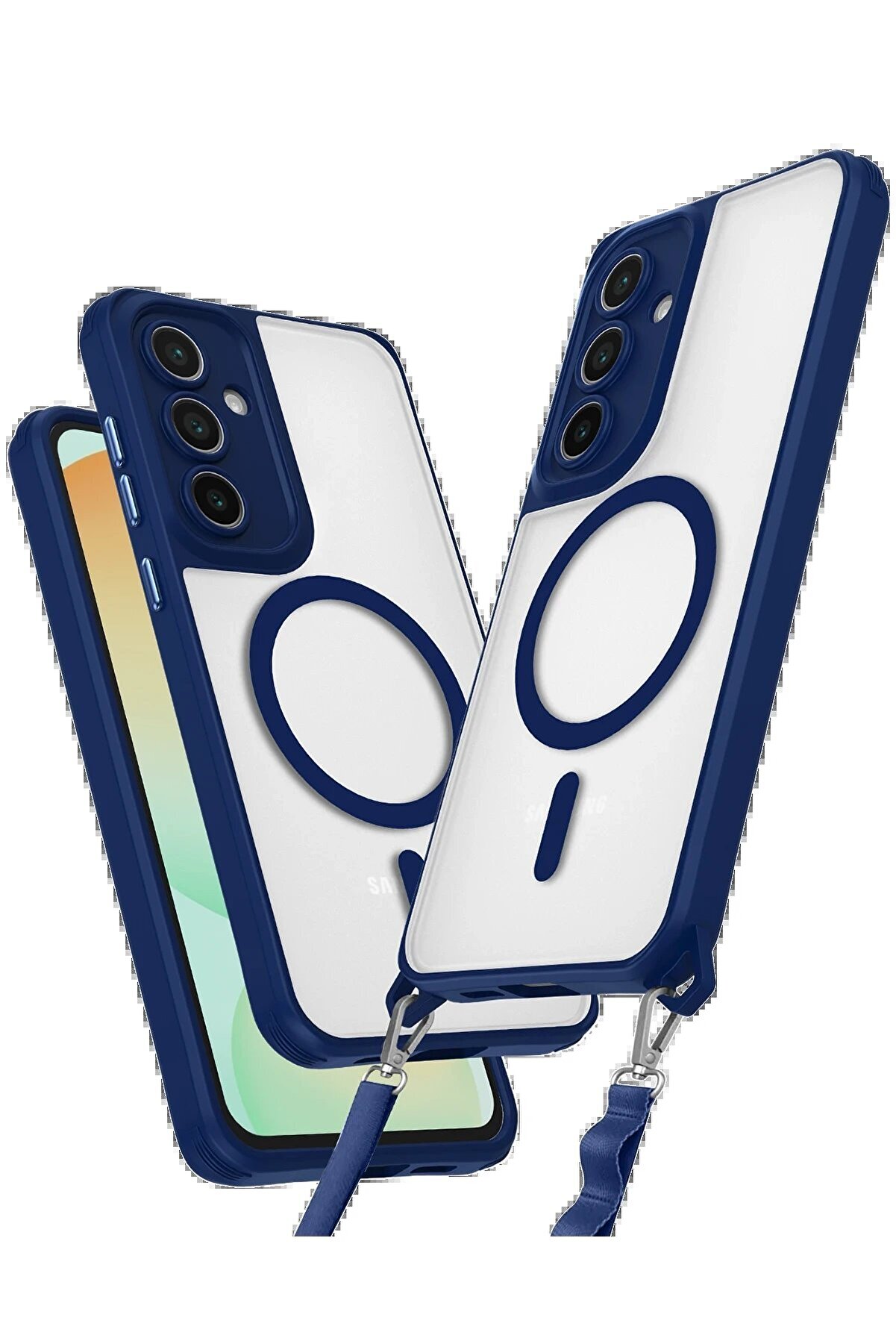 CepteToptan Samsung Galaxy S25 Kılıf Enka Magsafe Silikon Kılıf - Lacivert - DROPX6868-1248