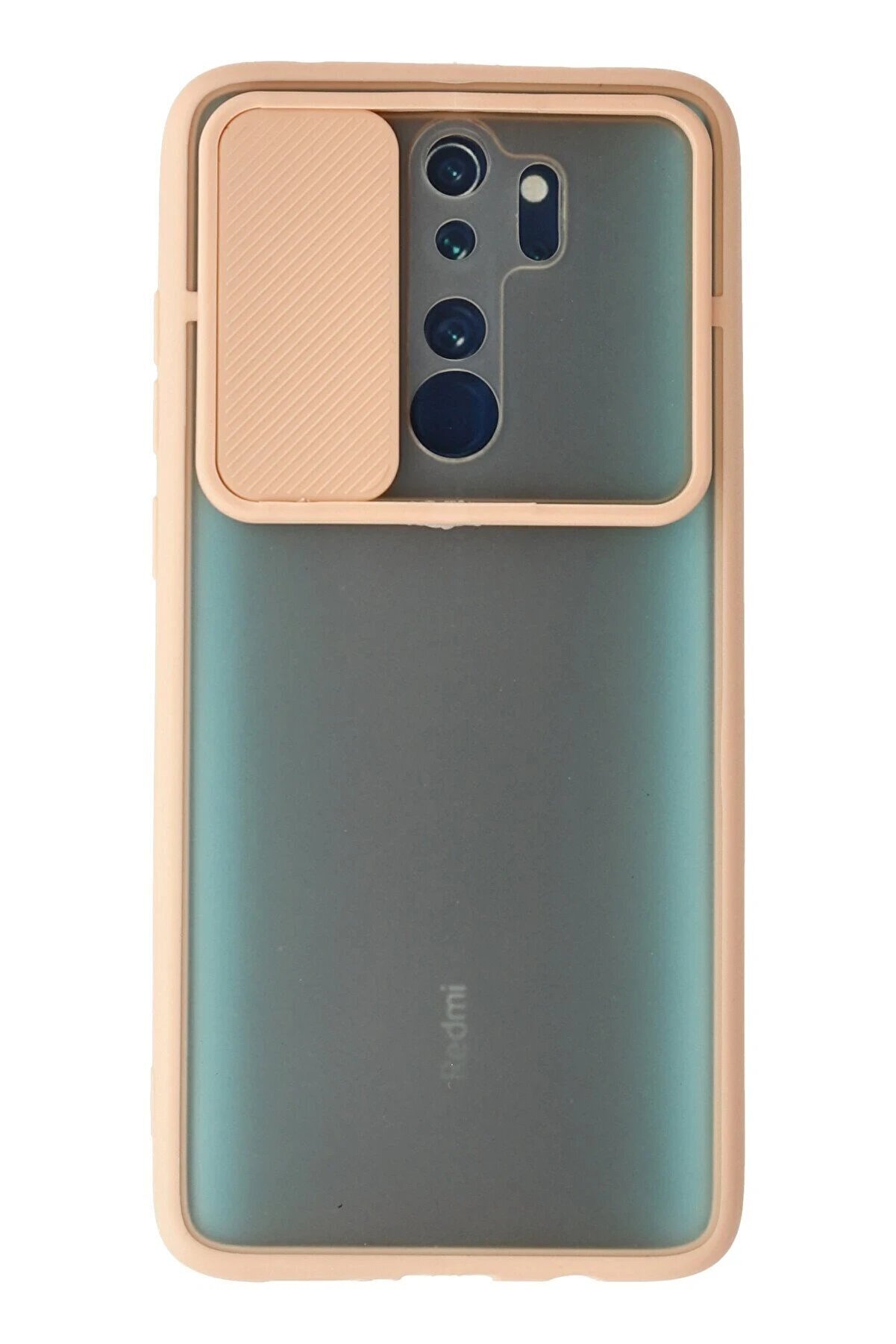 CepteToptan Xiaomi Redmi Note 8 Pro Kılıf Palm Buzlu Kamera Sürgülü Silikon - Pembe - DROPX1229-4103