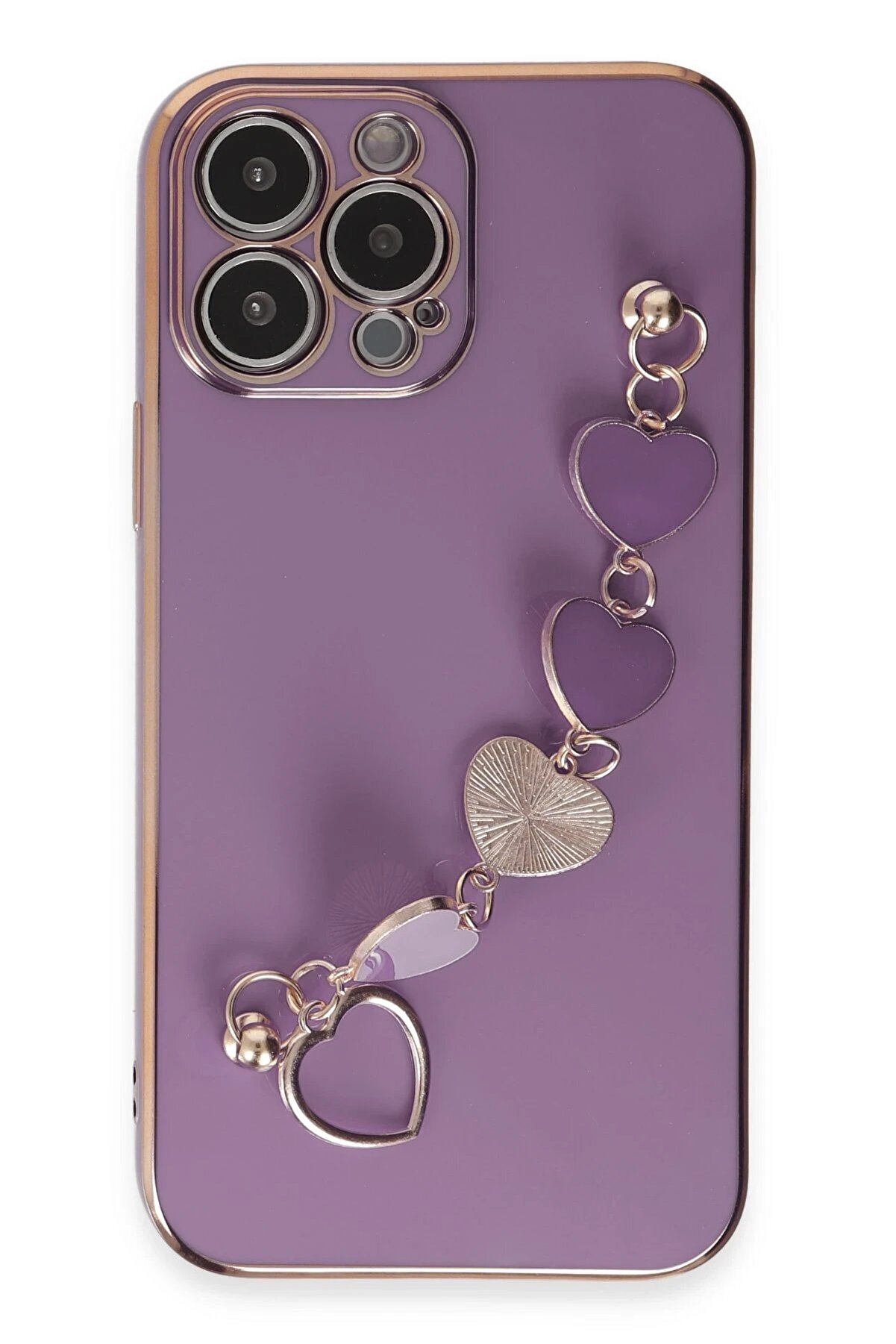 CepteToptan iPhone 13 Pro Kılıf Esila Silikon - Mor - DROPX5254-1457