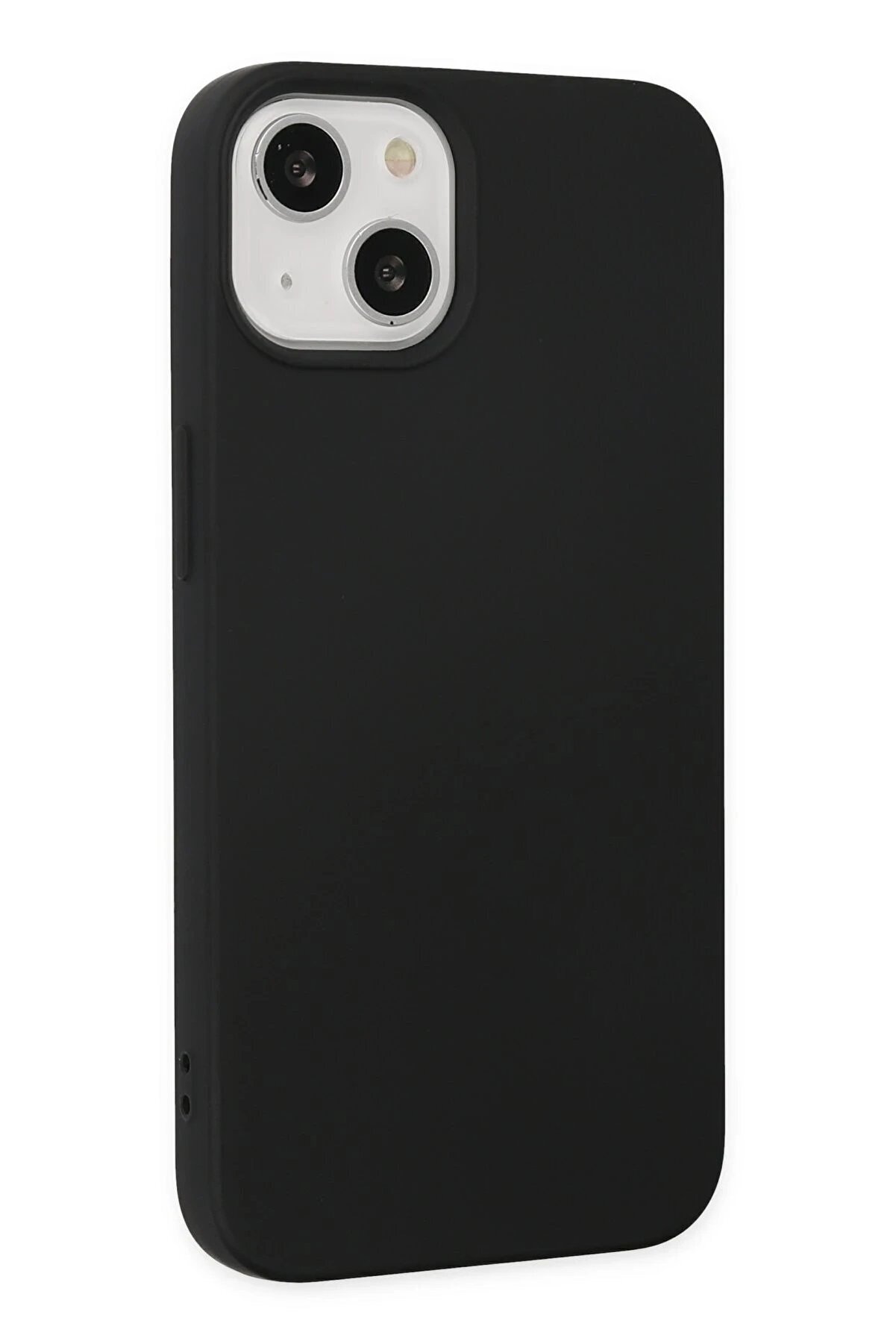 İphone 14 Kılıf Nano İçi̇ Kadi̇fe Si̇li̇kon - Si̇yah - Dropx1584-1883