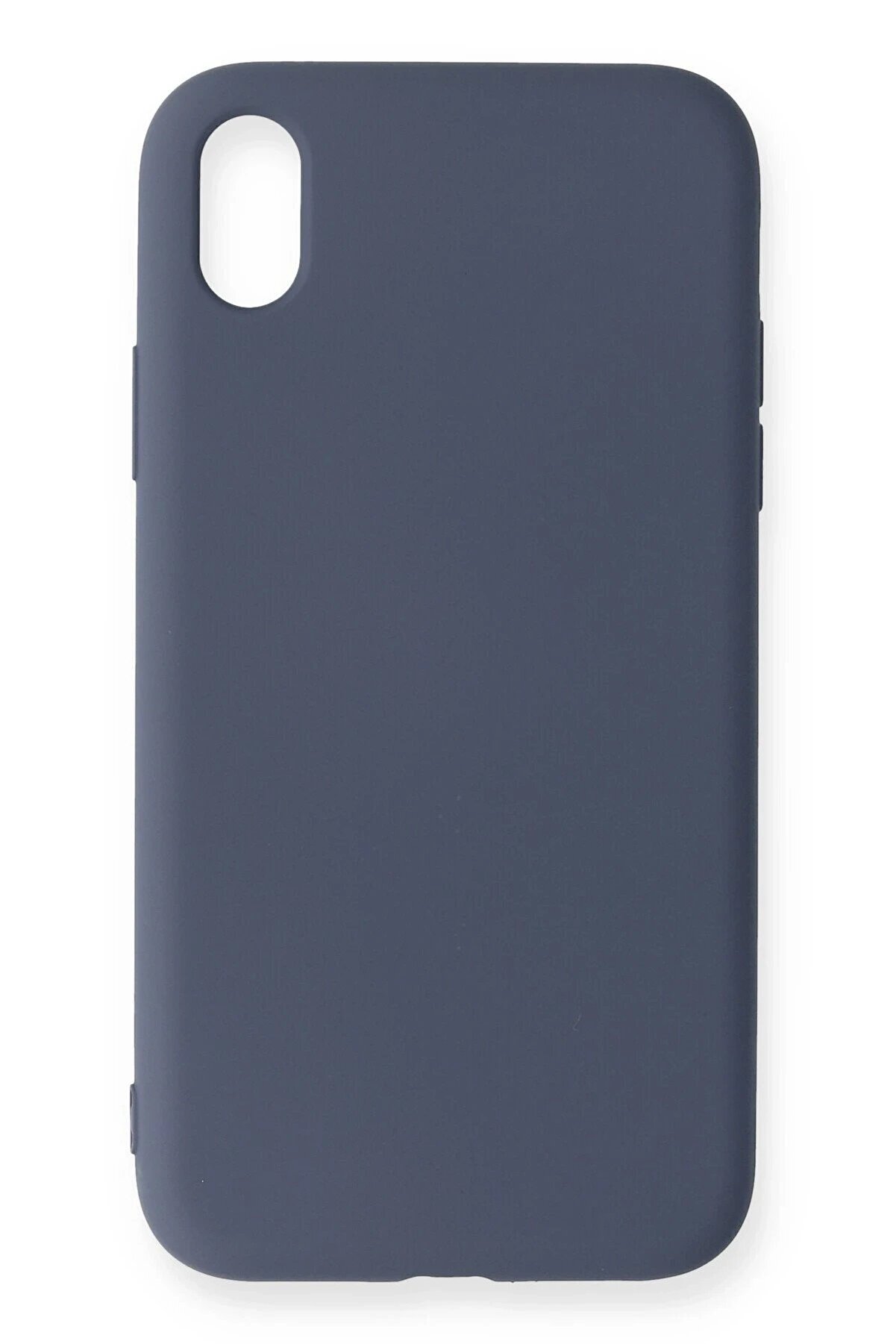 CepteToptan iPhone XR Kılıf Nano i&ccedil;i Kadife Silikon - Gri - DROPX3426-7669