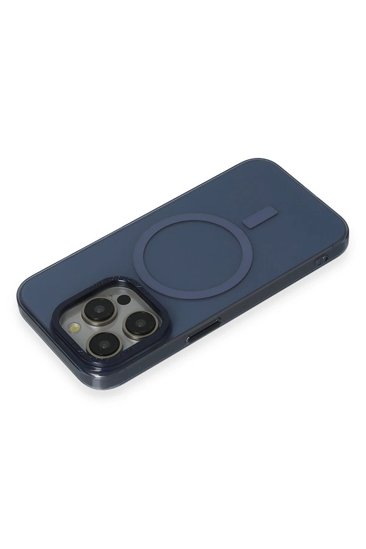 İphone 15 Pro Kılıf Anka Pc Magneti̇csafe Sert Metal Kapak - Laci̇vert - Dropx7758-3449