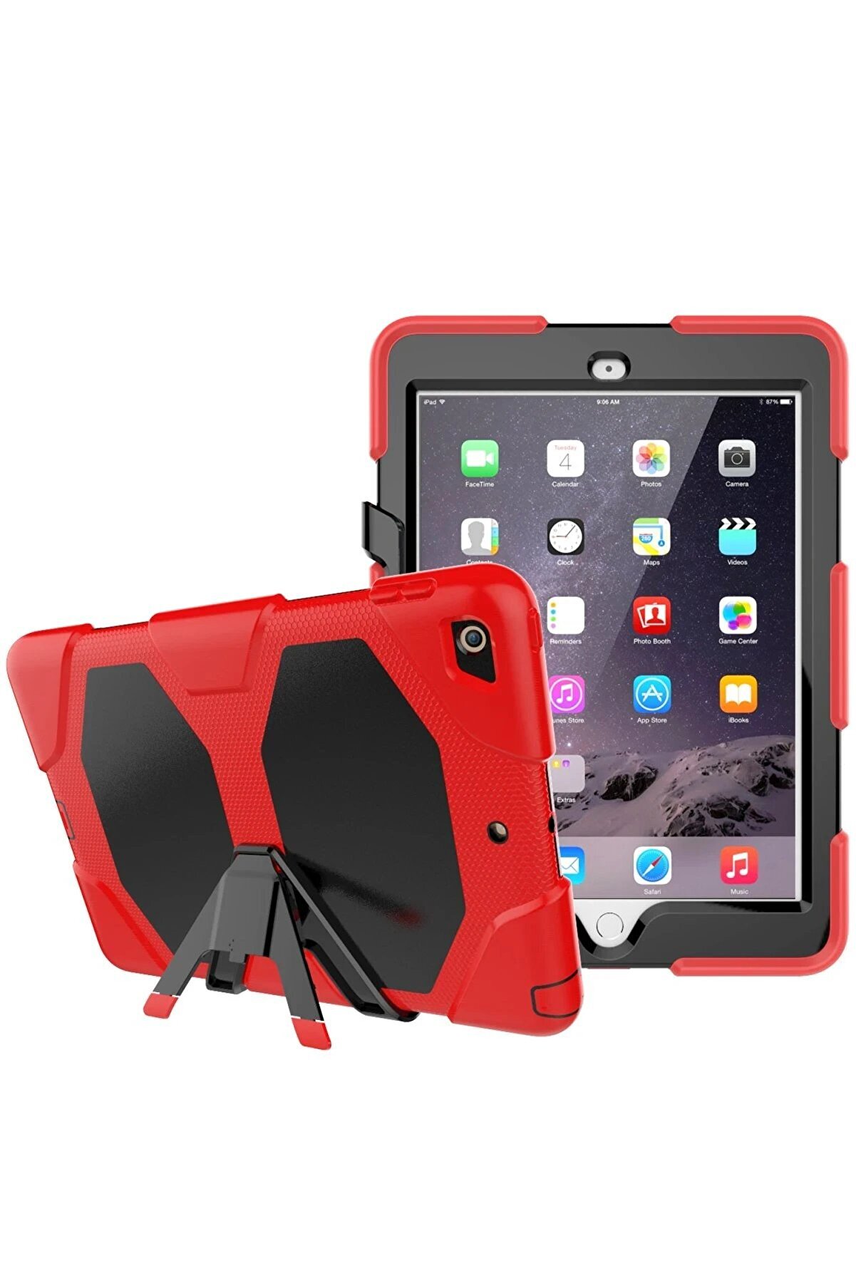 İpad 5 Ai̇r 9.7 Kılıf Gri̇ffi̇n Tablet Kapak - Kırmızı - Dropx3603-9658