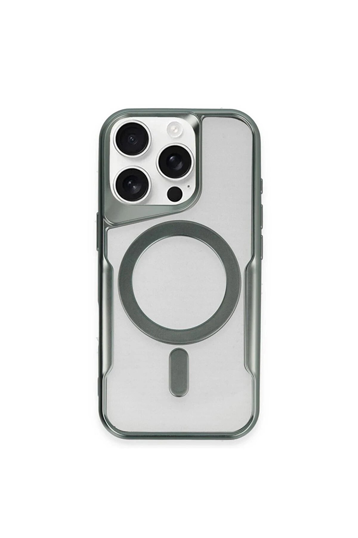 CepteToptan iPhone 14 Pro Max Kılıf Boyi Magsafe Silikon Kapak - Yeşil - DROPX7831-3641