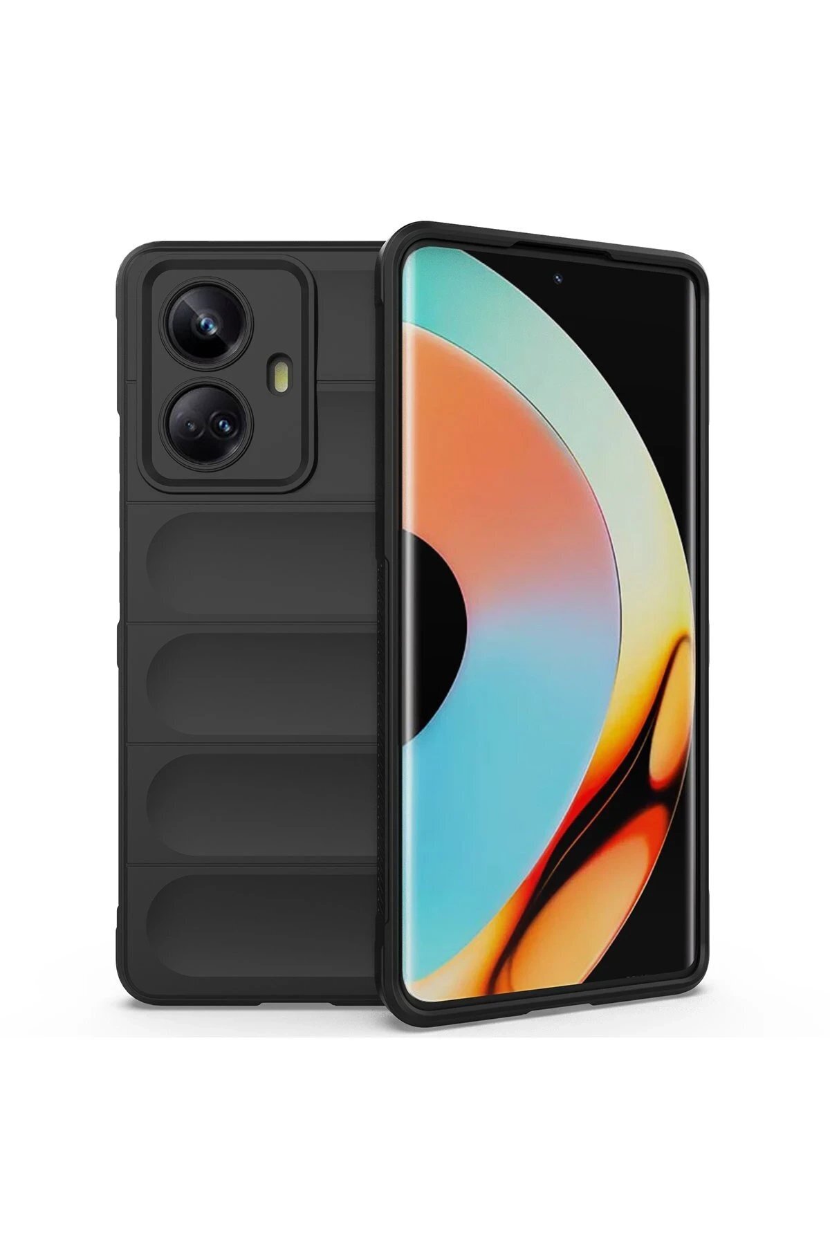 CepteToptan Realme 10 Pro 5G Kılıf Optimum Silikon - Siyah - DROPX4785-9686