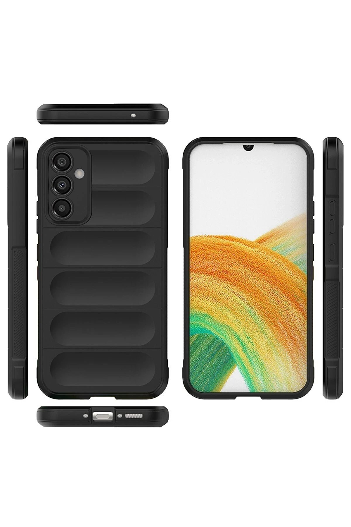 Samsung Galaxy A05S Kılıf Opti̇mum Si̇li̇kon - Si̇yah - Dropx5837-2728