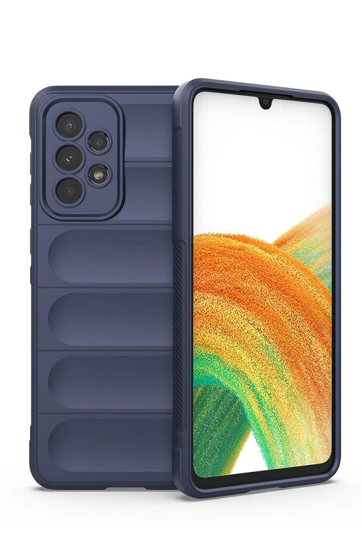 CepteToptan Samsung Galaxy A33 5G Kılıf Optimum Silikon - Lacivert - DROPX6505-7645