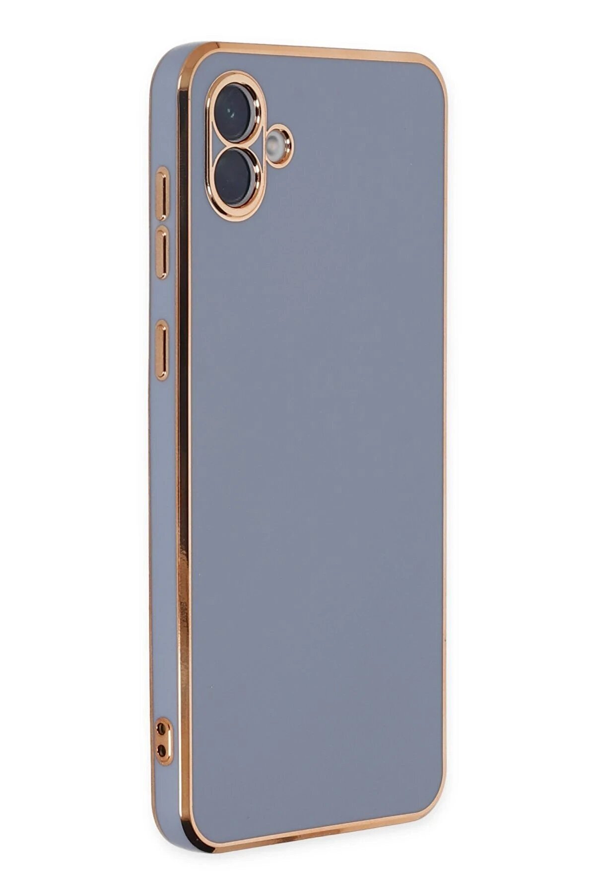 CepteToptan Samsung Galaxy A04 Kılıf Volet Silikon - Mavi - DROPX3952-8348