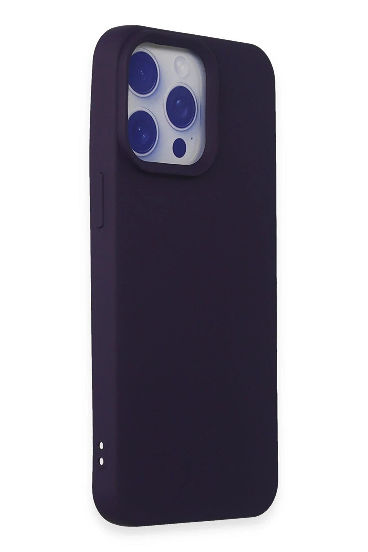 İphone 15 Pro Max Kılıf Nano İçi̇ Kadi̇fe Si̇li̇kon - Mor - Dropx2456-8124