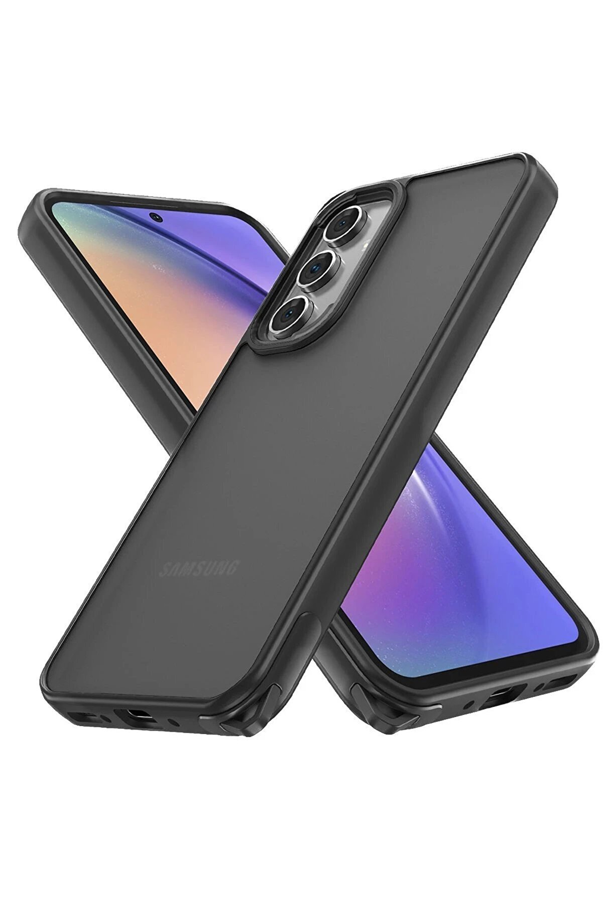 CepteToptan Samsung Galaxy A04S Kılıf Elegant Kapak - Siyah - DROPX3761-4546