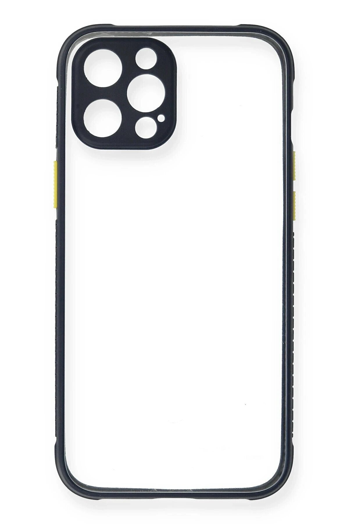 İphone 12 Pro Kılıf Mi̇ami̇ Şeffaf Si̇li̇kon - Laci̇vert - Dropx7512-7735