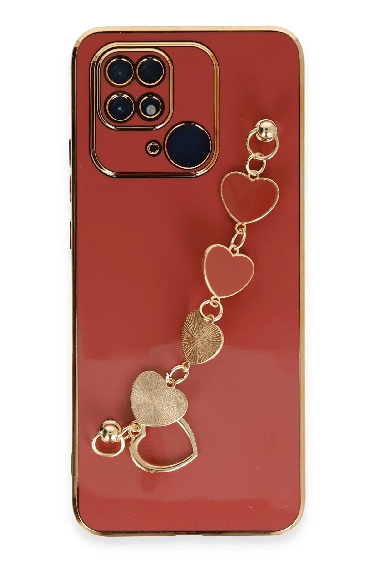 CepteToptan Xiaomi Redmi 10C Kılıf Esila Silikon - Kırmızı - DROPX1824-8576