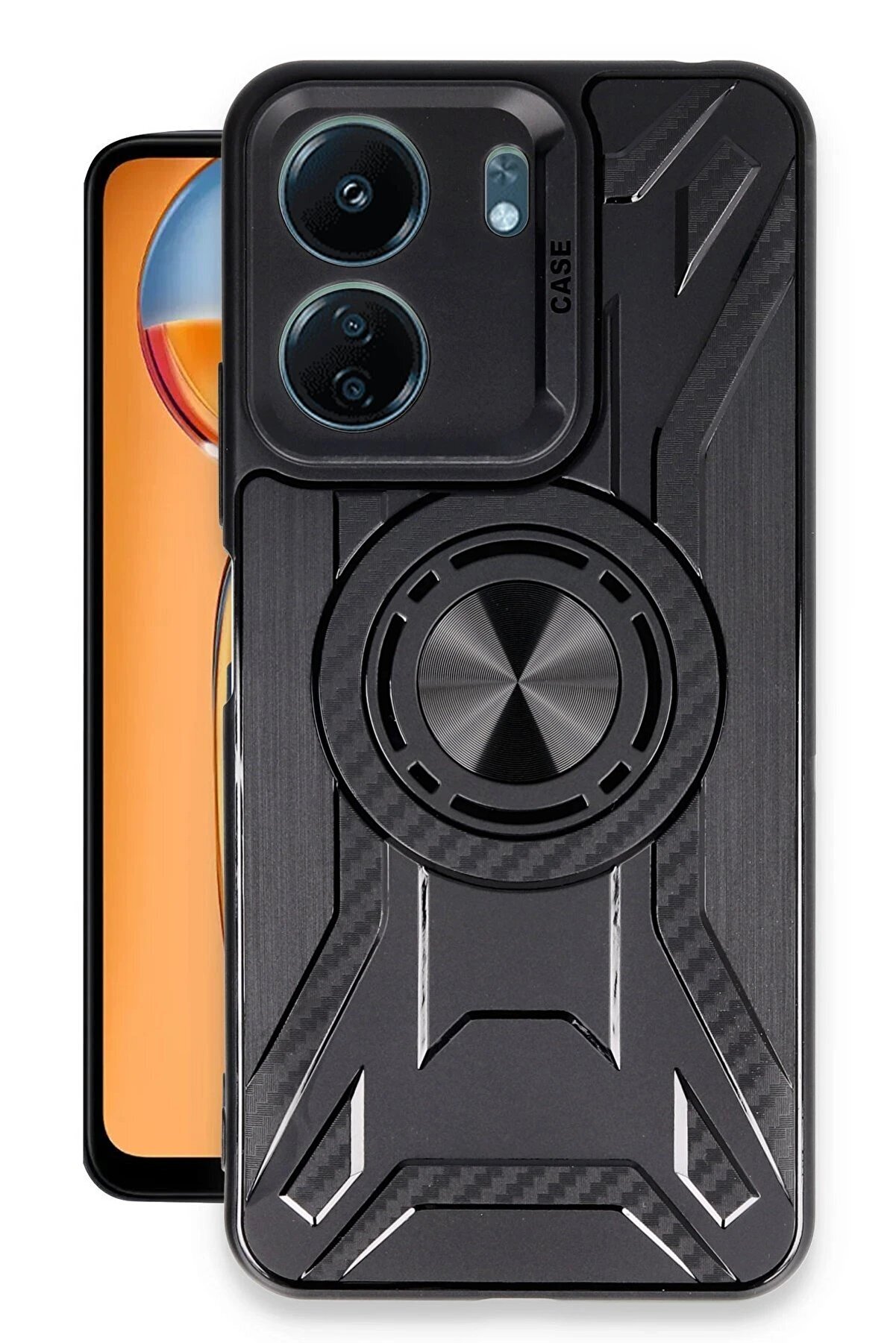 TEKNOCEP Xiaomi Redmi 13C Kılıf Lincoln Silikon - Siyah - teknocep6014-7670