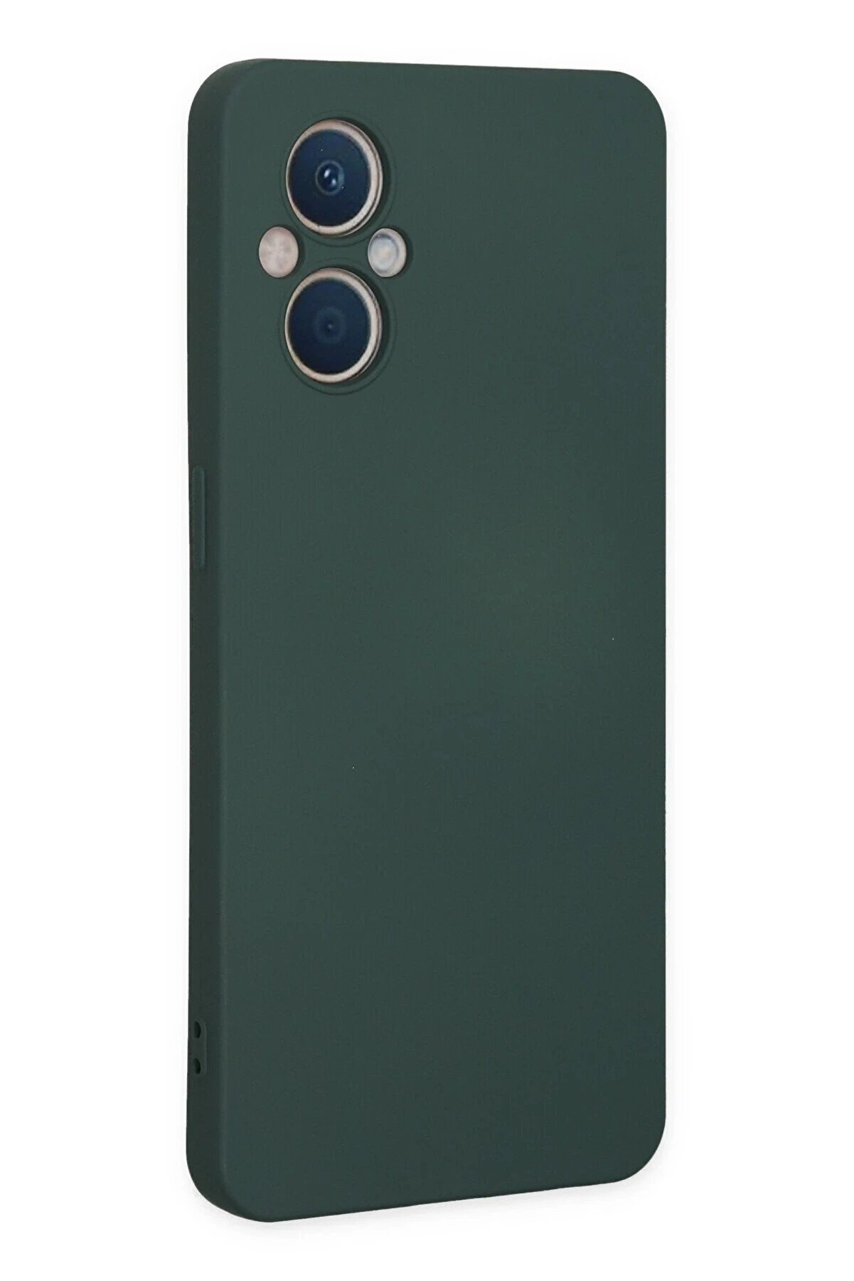 Oppo Reno 7 Li̇te Kılıf Nano İçi̇ Kadi̇fe Si̇li̇kon - Koyu Yeşi̇l - Dropx3617-6769