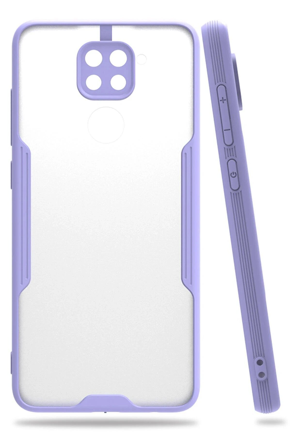 CepteToptan Xiaomi Redmi Note 9 Kılıf Platin Silikon - Lila - DROPX8853-6428