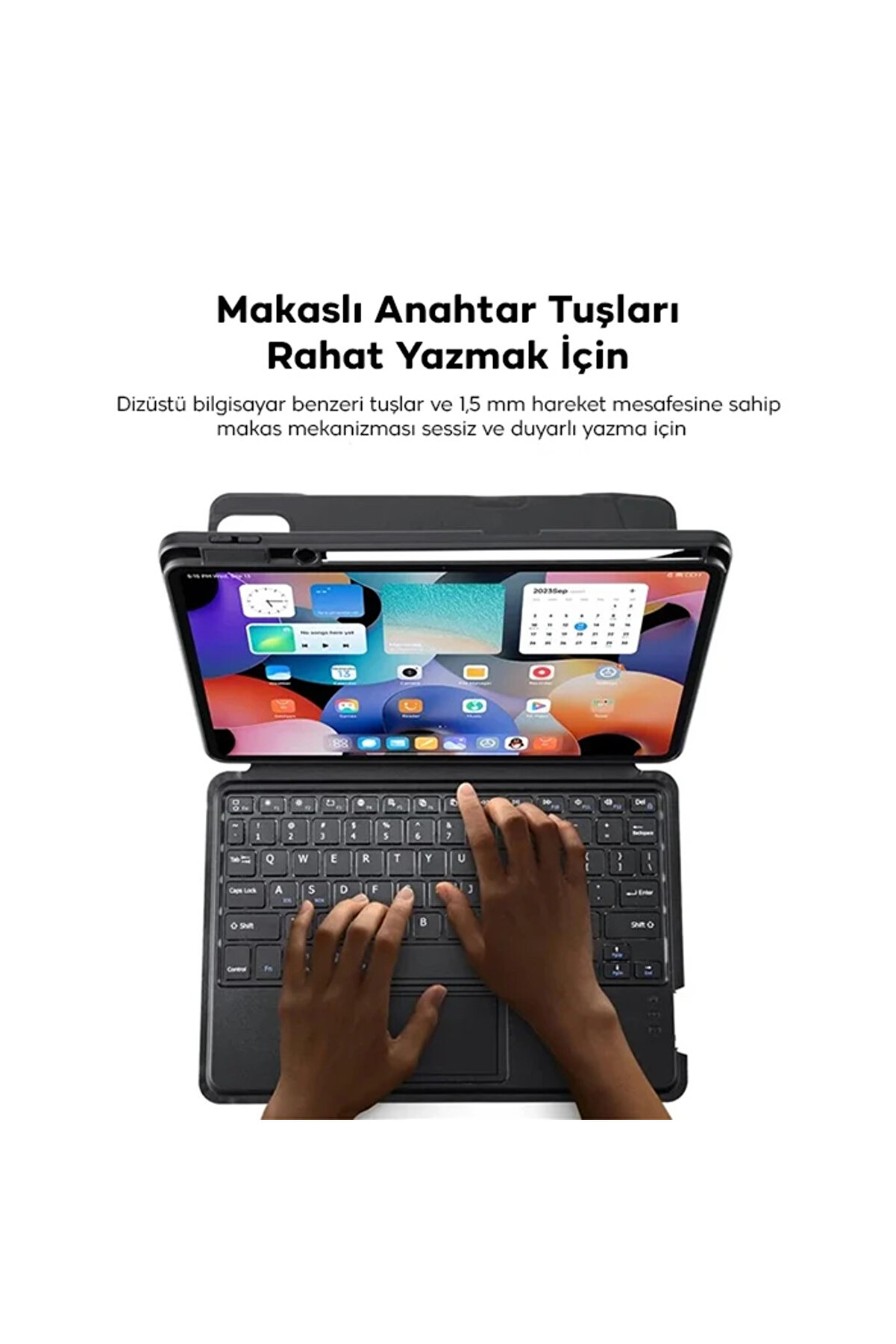 Dux Ducıs Xi̇aomi̇ Pad 6/6 Pro Ayrılabi̇li̇r Bluetooth Klavye Touchpad Pu Deri̇ Kılıf- - Gms5722-7567