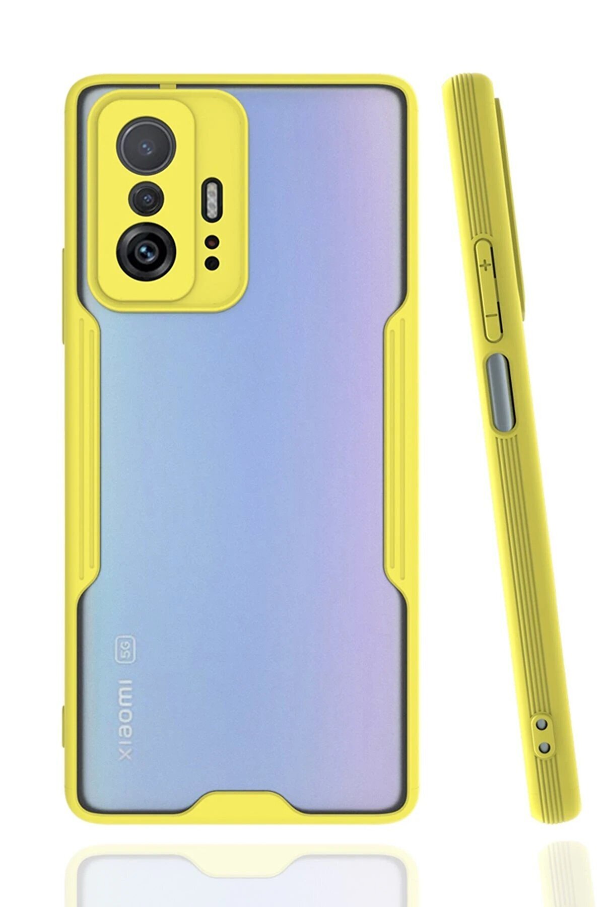 CepteToptan Xiaomi Mi 11T Pro Kılıf Platin Silikon - Sarı - DROPX6064-3308