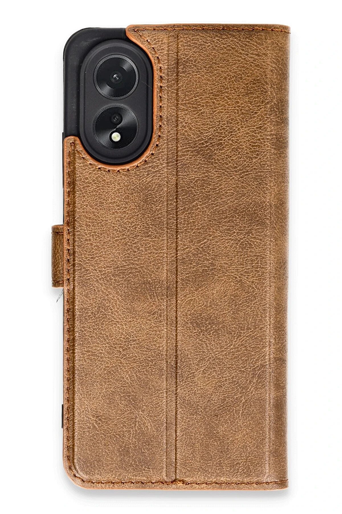 CepteToptan Oppo A38 Kılıf Trend S Plus Kapaklı Kılıf - Taba - DROPX3906-8677