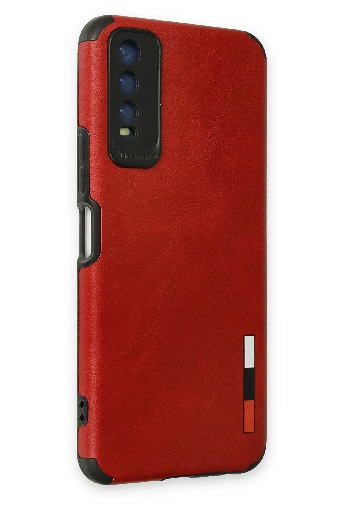 Vi̇vo Y11S Kılıf Loop Deri̇ Si̇li̇kon - Kırmızı - Dropx7010-6015