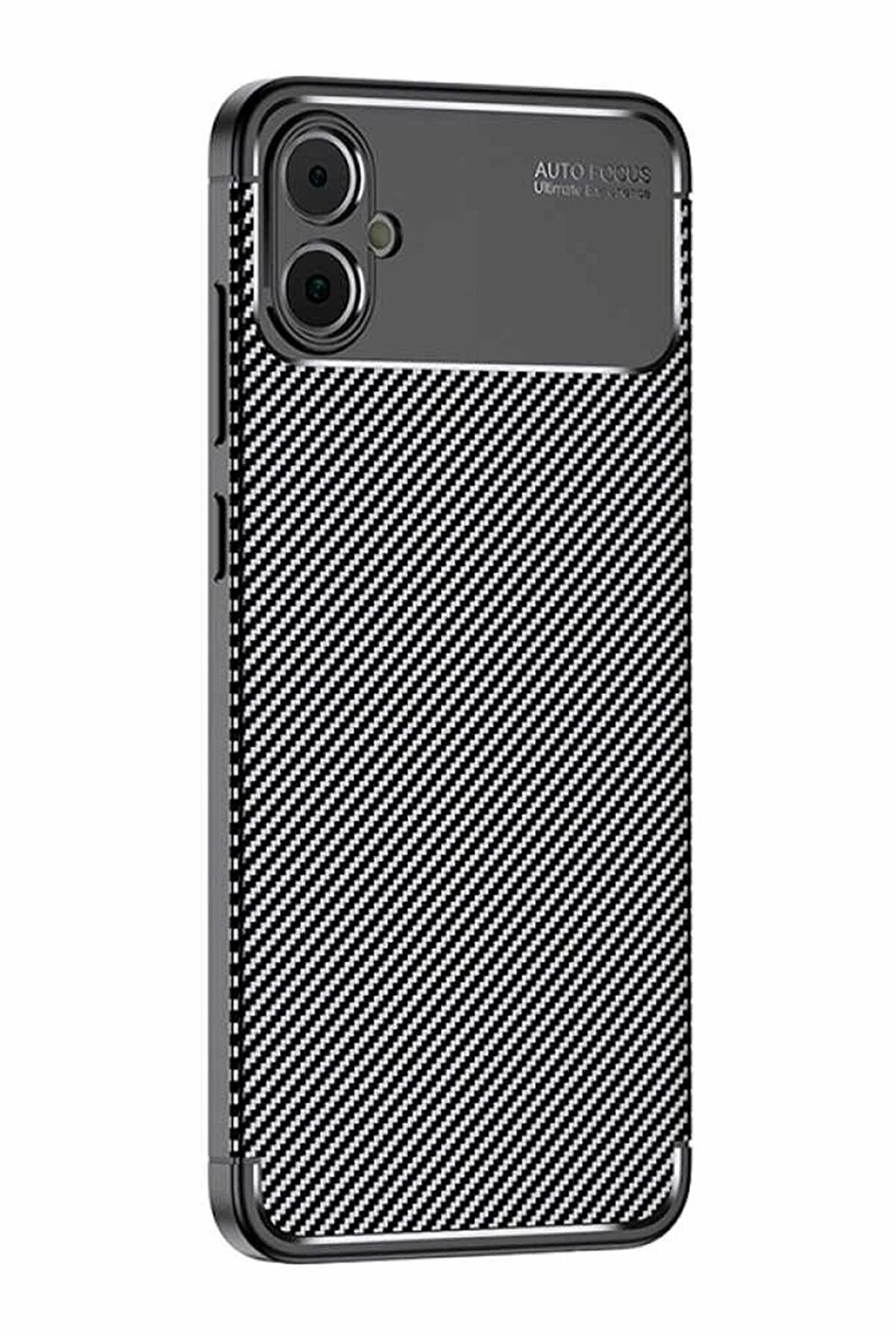 CepteToptan Samsung Galaxy A05 Kılıf Auto Focus Karbon Kapak - Siyah - DROPX7334-1964