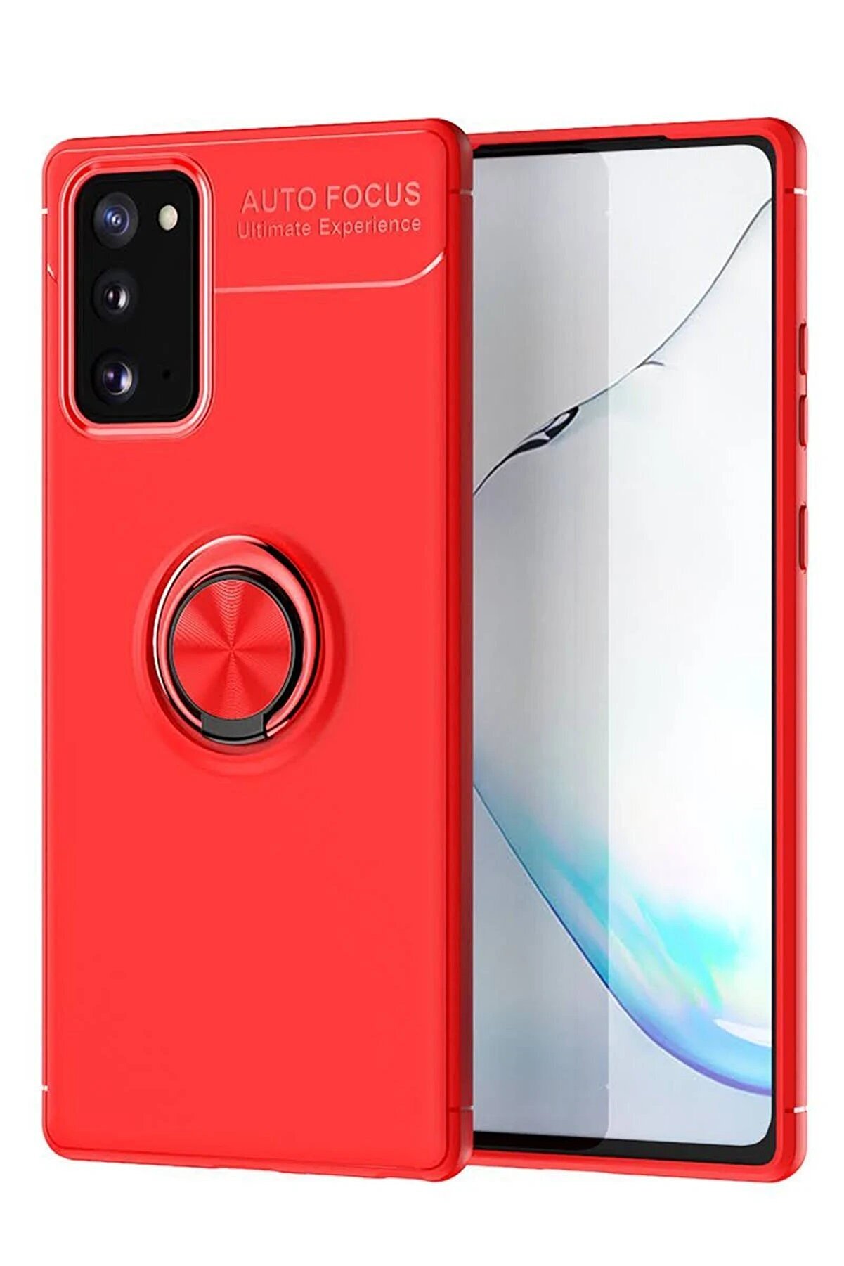 CepteToptan Samsung Galaxy Note 20 Kılıf Range Y&uuml;z&uuml;kl&uuml; Silikon - Kırmızı - DROPX5495-9599