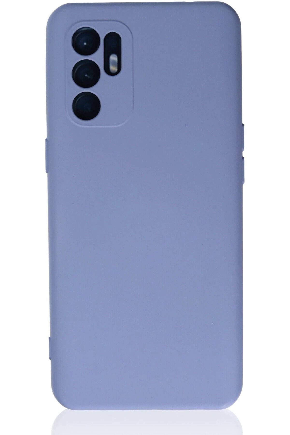 CepteToptan Oppo Reno 6 Kılıf Nano içi Kadife Silikon - Lila - DROPX1490-5783