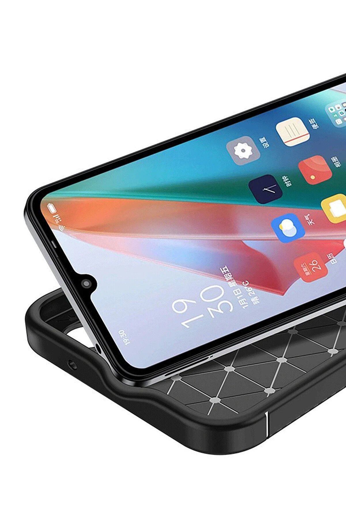 Realme 12 Li̇te Kılıf Auto Focus Karbon Kapak - Si̇yah - Dropx1076-7516