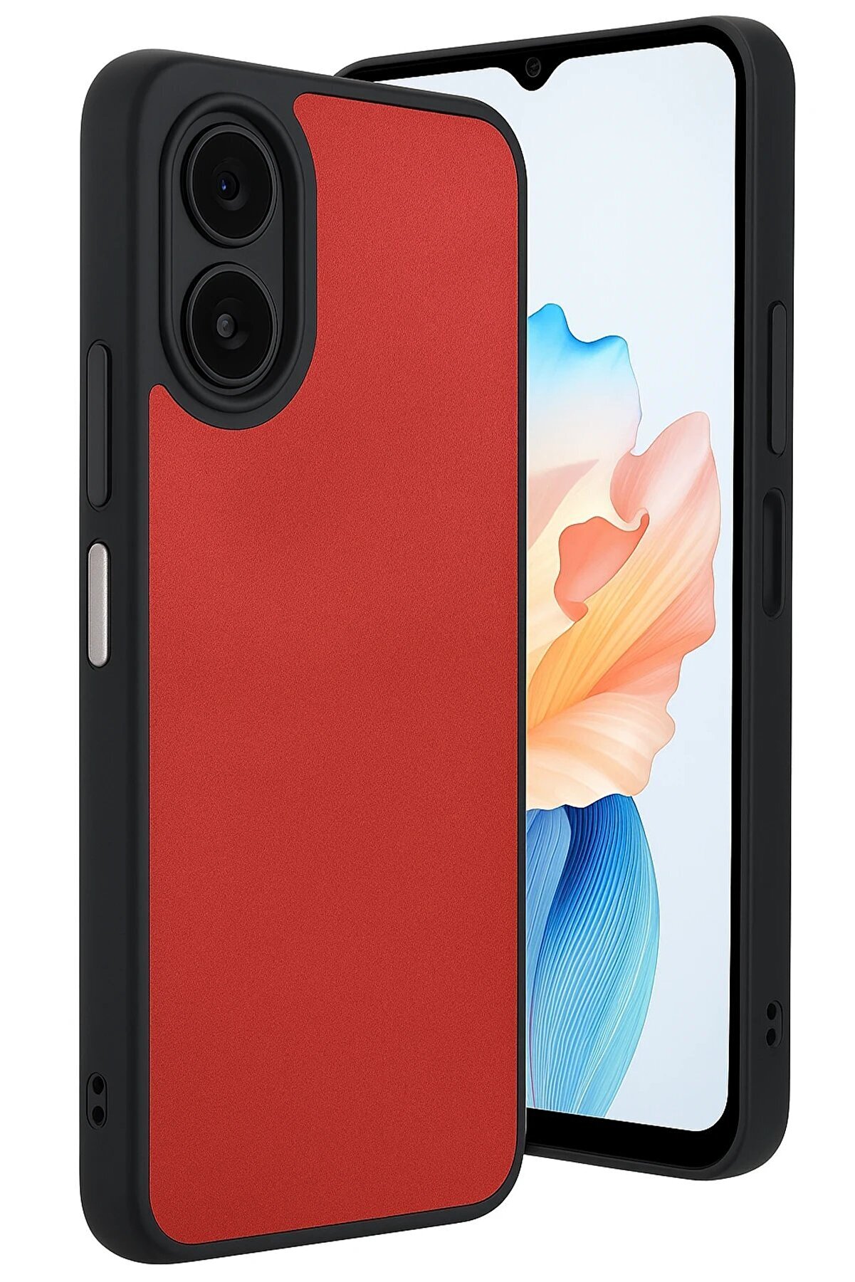 Oppo A38 Kılıf Aras Deri̇ Kapak - Kırmızı - Dropx8199-2968